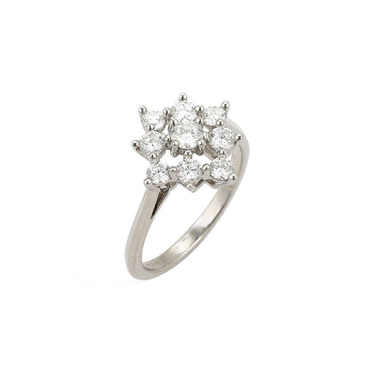 Tiffany & Co. Diamond Platinum Floral Ring - Size 4.5