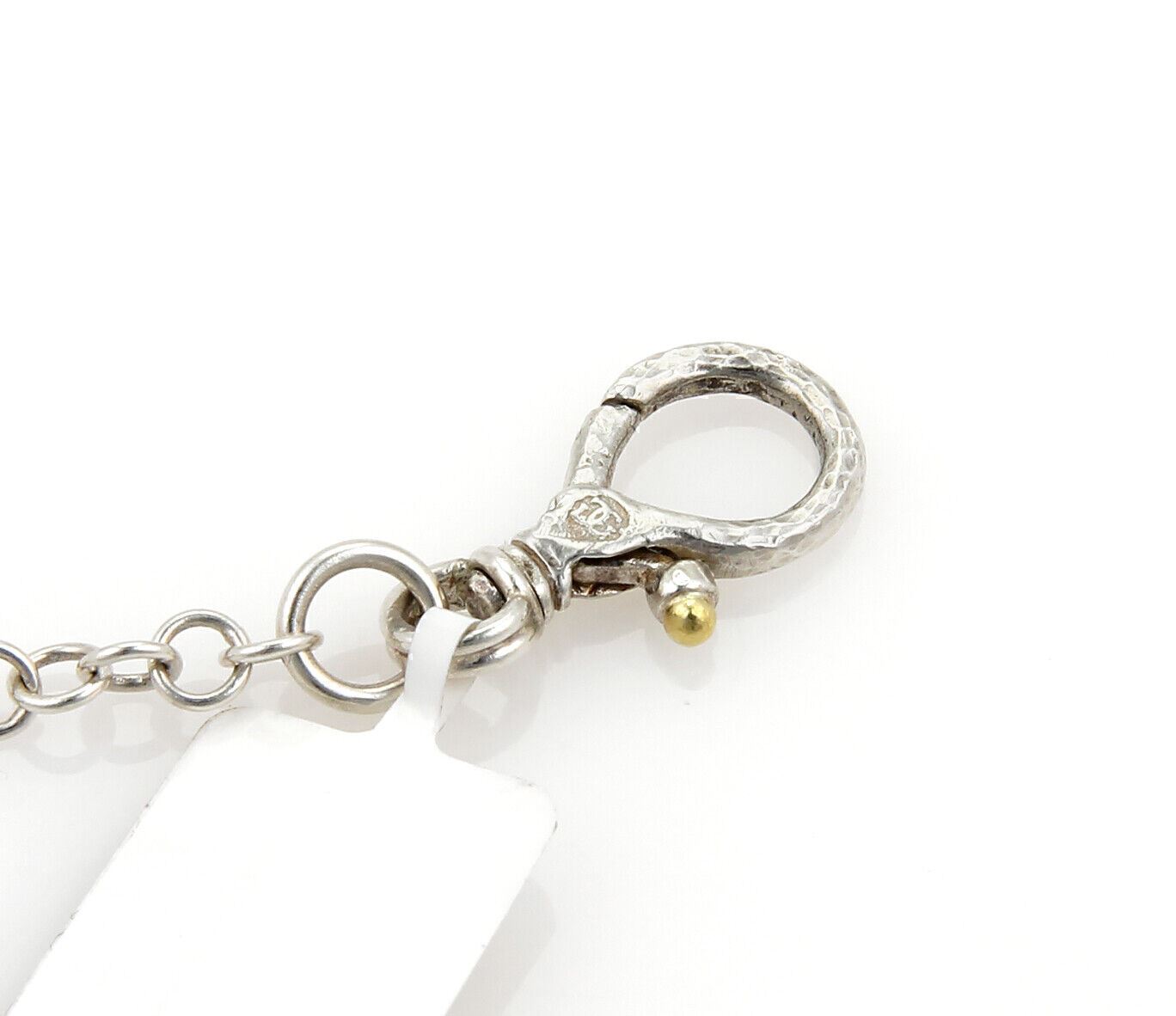 Gurhan HOOPLA Dark & White Sterling & 24k Gold Overlay Circle Necklace