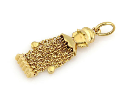 Pomellato Dangling Girl Flex Chain 18k Yellow Gold Charm Pendant