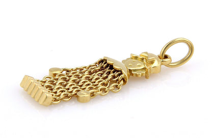 Pomellato Dangling Girl Flex Chain 18k Yellow Gold Charm Pendant