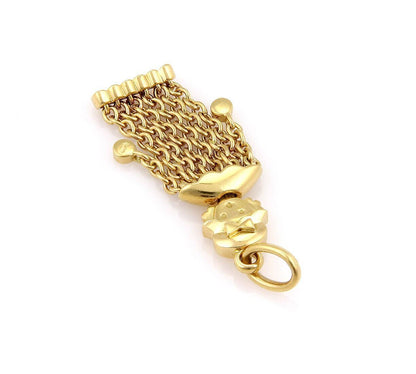 Pomellato Dangling Girl Flex Chain 18k Yellow Gold Charm Pendant