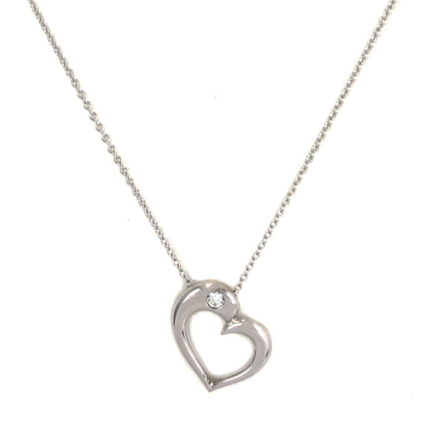 Hearts on Fire Diamond 18k White Gold Heart Pendant Necklace