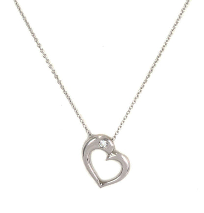 Hearts on Fire Diamond 18k White Gold Heart Pendant Necklace