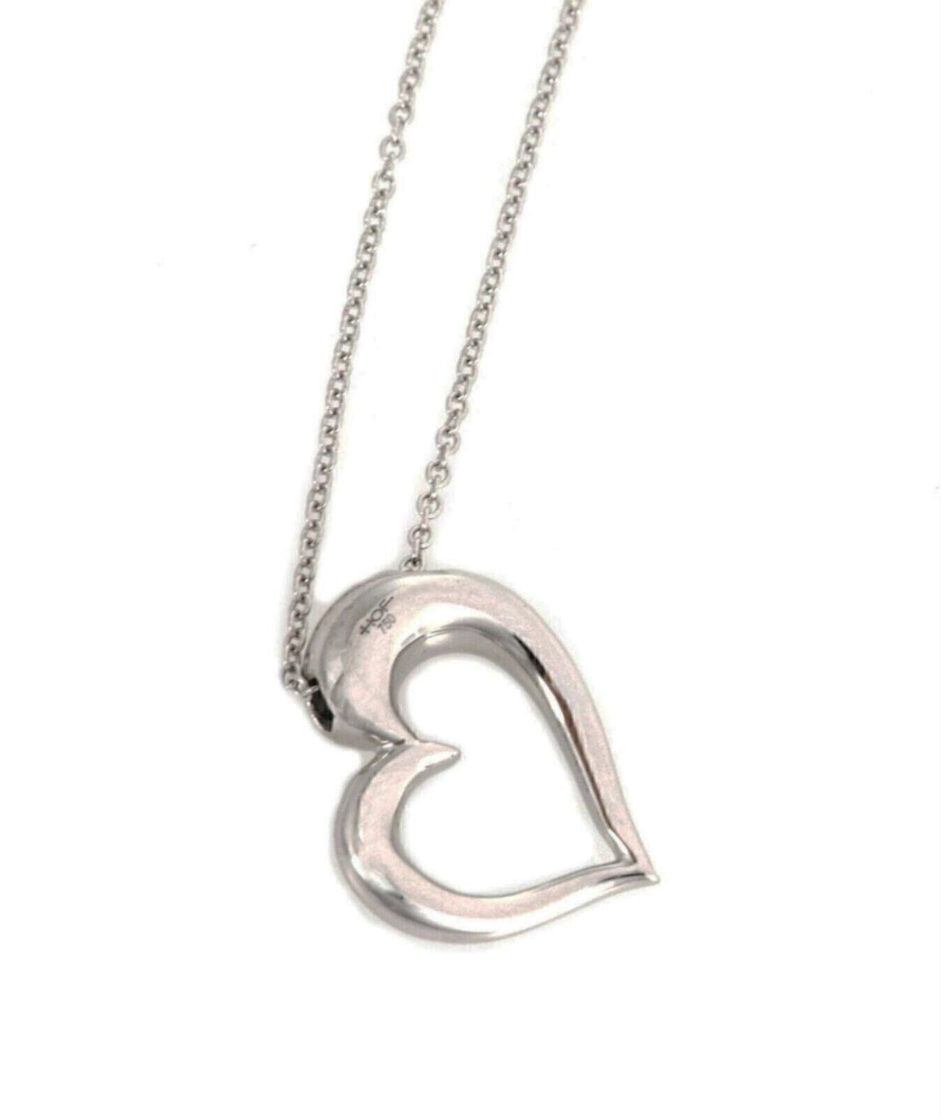 Hearts on Fire Diamond 18k White Gold Heart Pendant Necklace