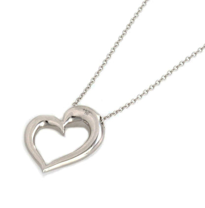 Hearts on Fire Diamond 18k White Gold Heart Pendant Necklace