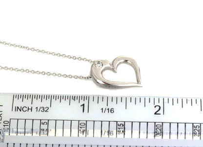 Hearts on Fire Diamond 18k White Gold Heart Pendant Necklace