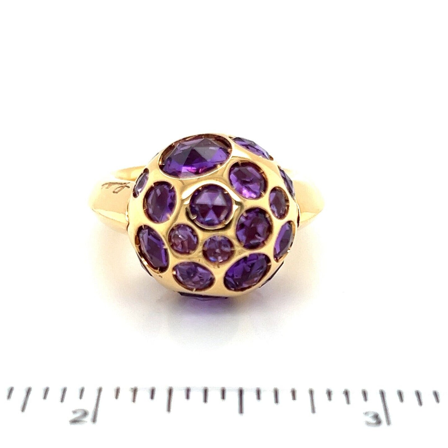 Pomellato Amethyst 18k Rose Gold Harem Cocktail Ring - Size 6.5