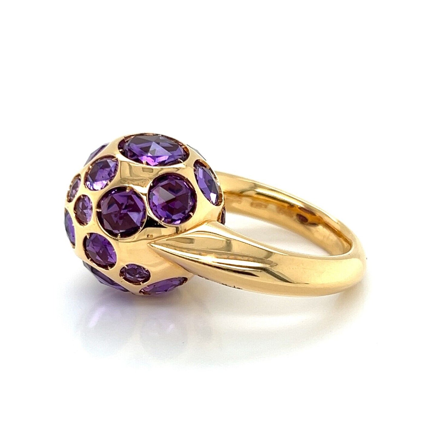 Pomellato Amethyst 18k Rose Gold Harem Cocktail Ring - Size 6.5