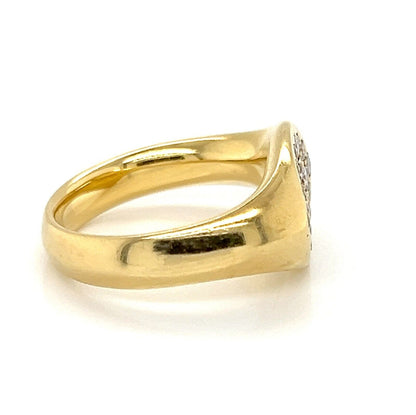 Tiffany & Co. Peretti Diamond 18k Yellow Gold Concave Top Ring - Size 4.5