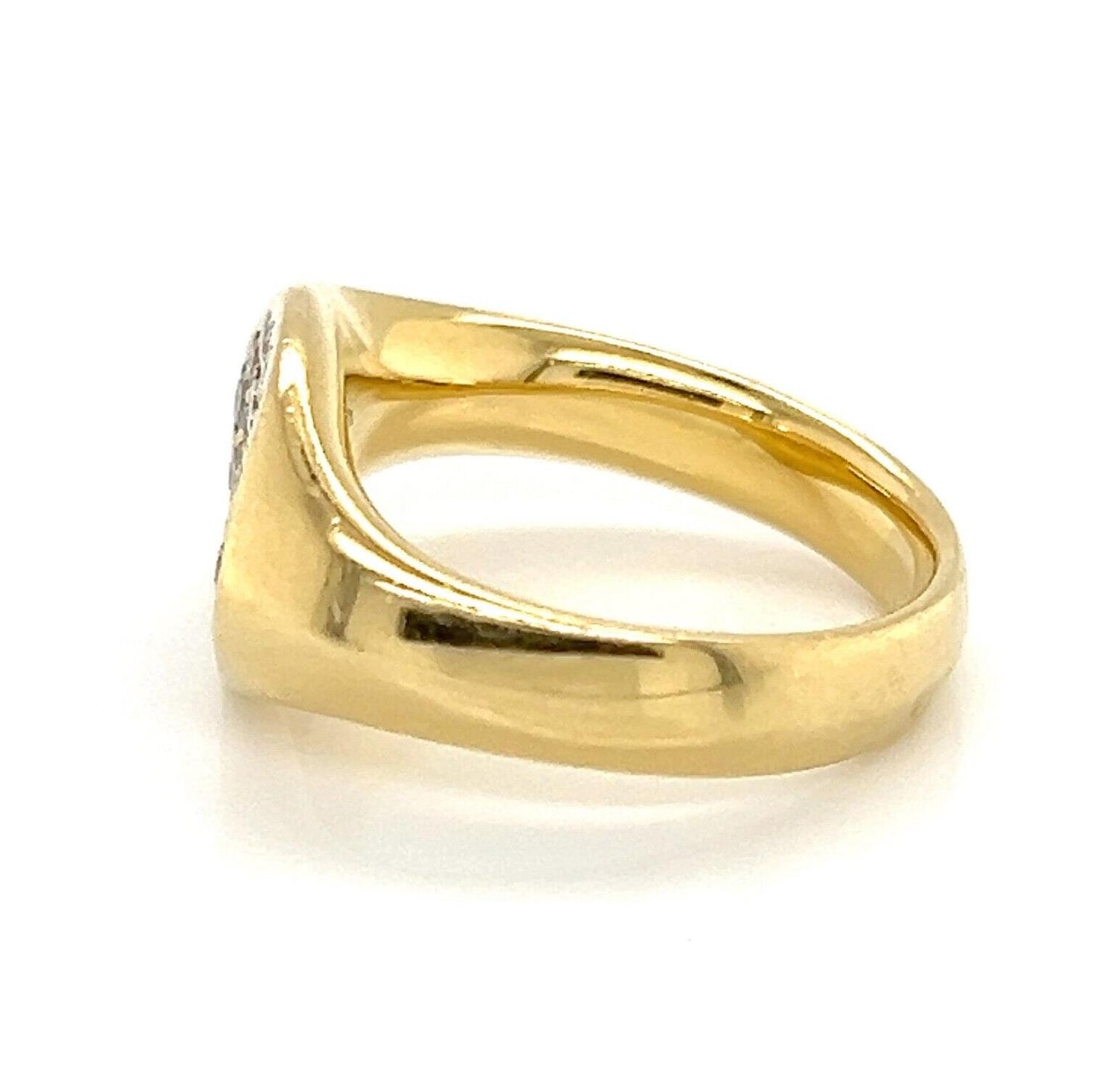 Tiffany & Co. Peretti Diamond 18k Yellow Gold Concave Top Ring - Size 4.5