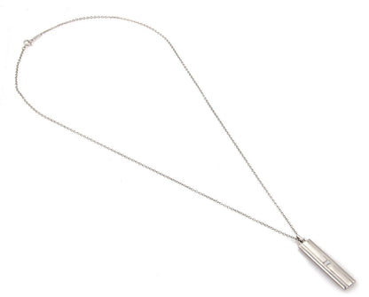 Tiffany & Co. LUCIDA Diamond 18k White Gold Long Bar Pendant Necklace