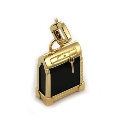 Louis Vuitton Steamer Bag 18k Yellow Gold Onyx Charm Pendant