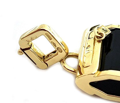 Louis Vuitton Steamer Bag 18k Yellow Gold Onyx Charm Pendant