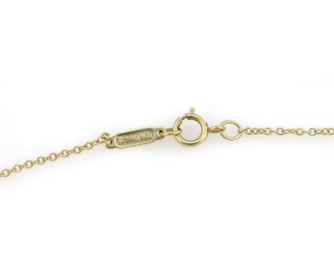 Tiffany & Co. Diamond 18k Yellow Gold Key Pendant Necklace