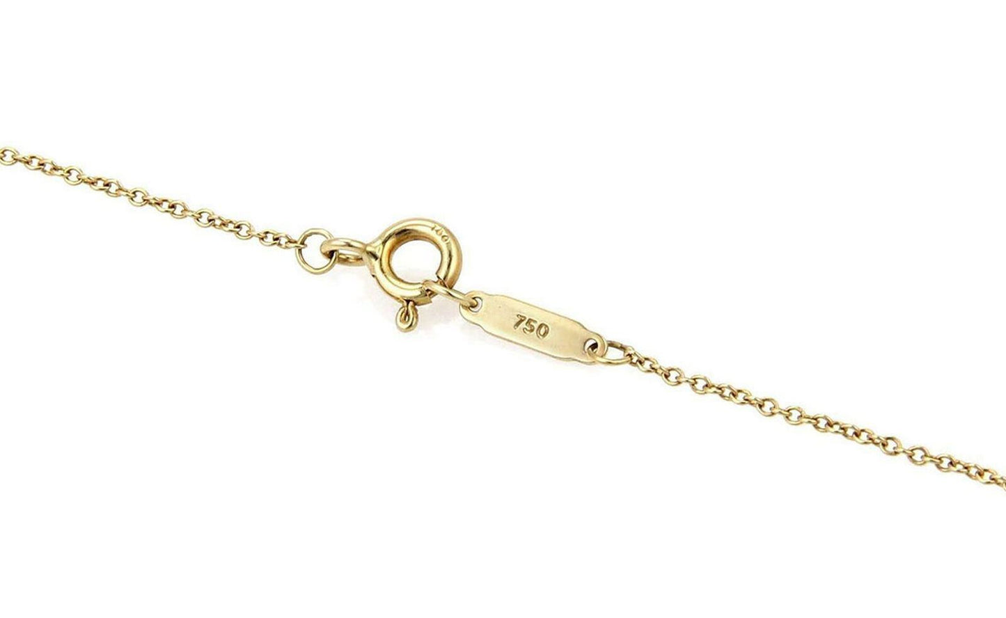 Tiffany & Co. Diamond 18k Yellow Gold Key Pendant Necklace