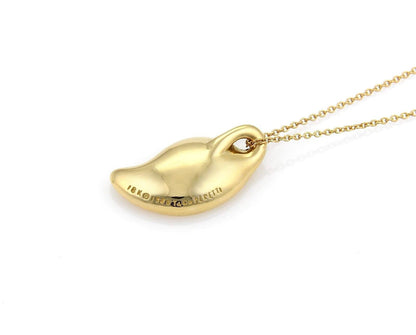 Tiffany & Co. 18k Yellow Gold Leaf Pendant Necklace