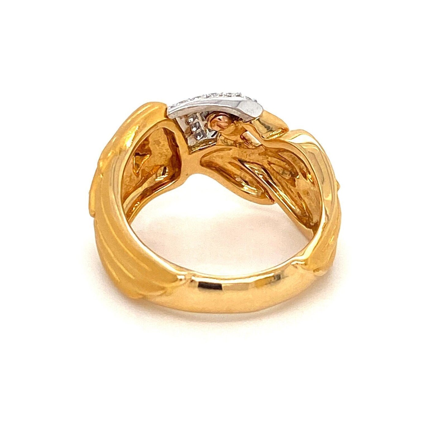 Carrera y Carrera Diamond 18k Two Tone Gold Woman & Bird Ring - Size 6.5