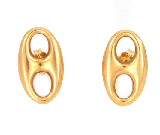 Gucci 18k Yellow Gold Puffed Link Earrings