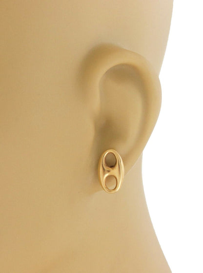 Gucci 18k Yellow Gold Puffed Link Earrings