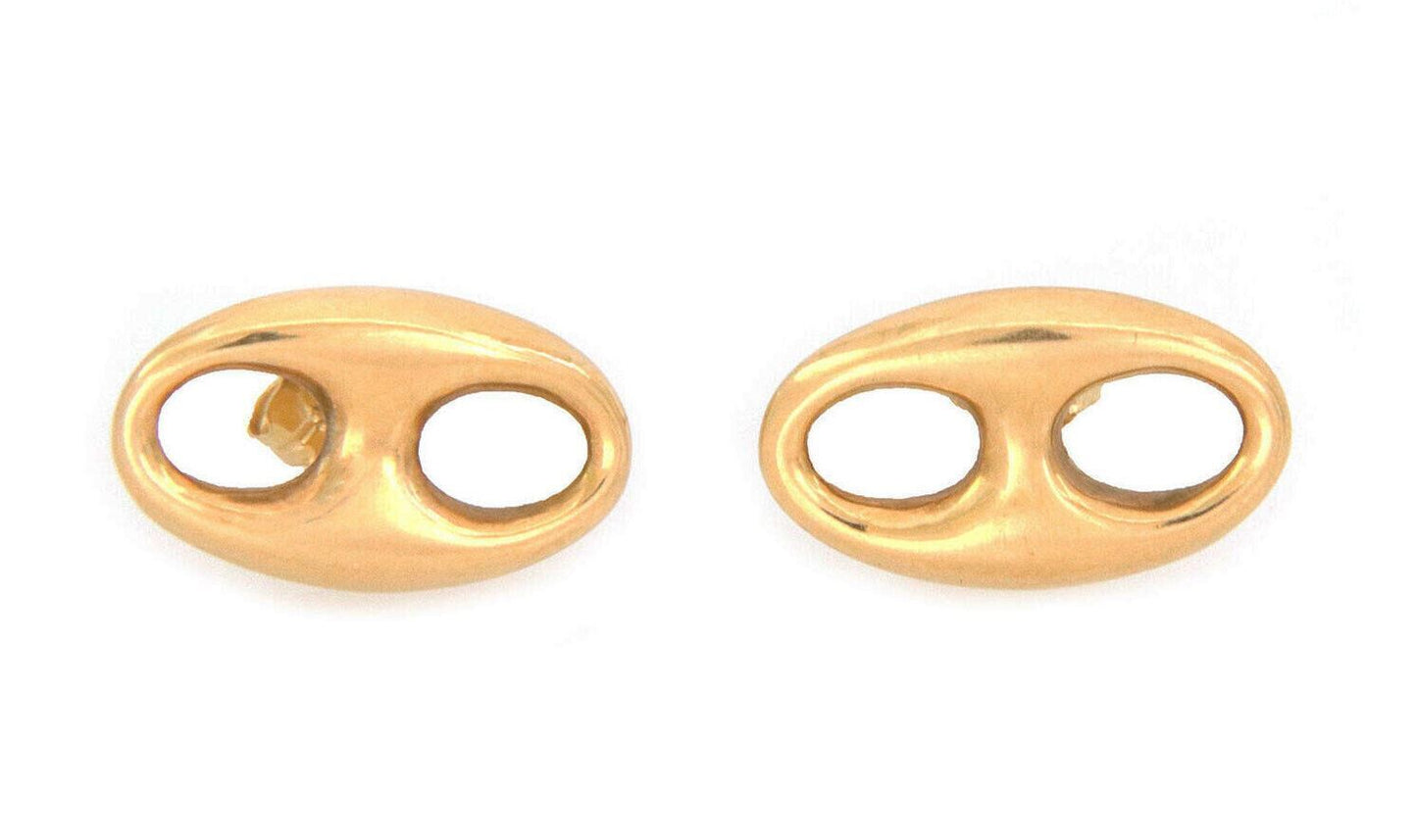 Gucci 18k Yellow Gold Puffed Link Earrings