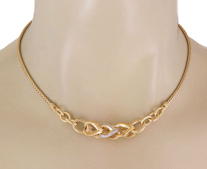 John Hardy 18k gold diamond  Asli Classic Chain Link Station Necklace