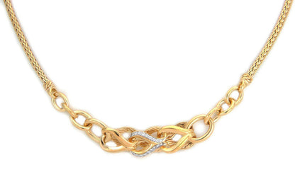 John Hardy 18k gold diamond  Asli Classic Chain Link Station Necklace