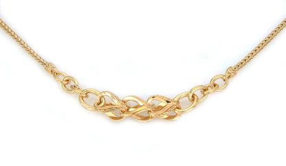 John Hardy 18k gold diamond  Asli Classic Chain Link Station Necklace