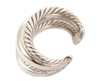 David Yurman Pure Form 4 Row Sterling Silver 42mm Wide Cuff Bracelet