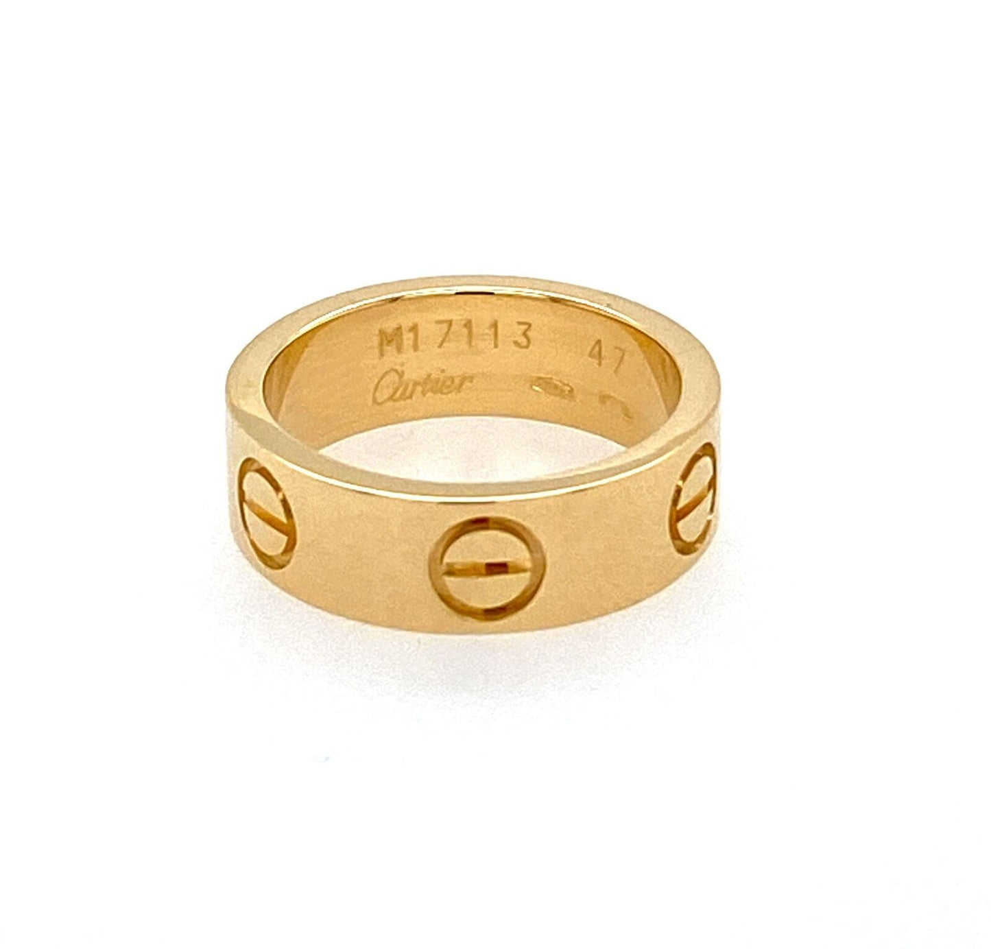 Cartier Love 18k Yellow Gold Band Ring w/Cert - Size 4