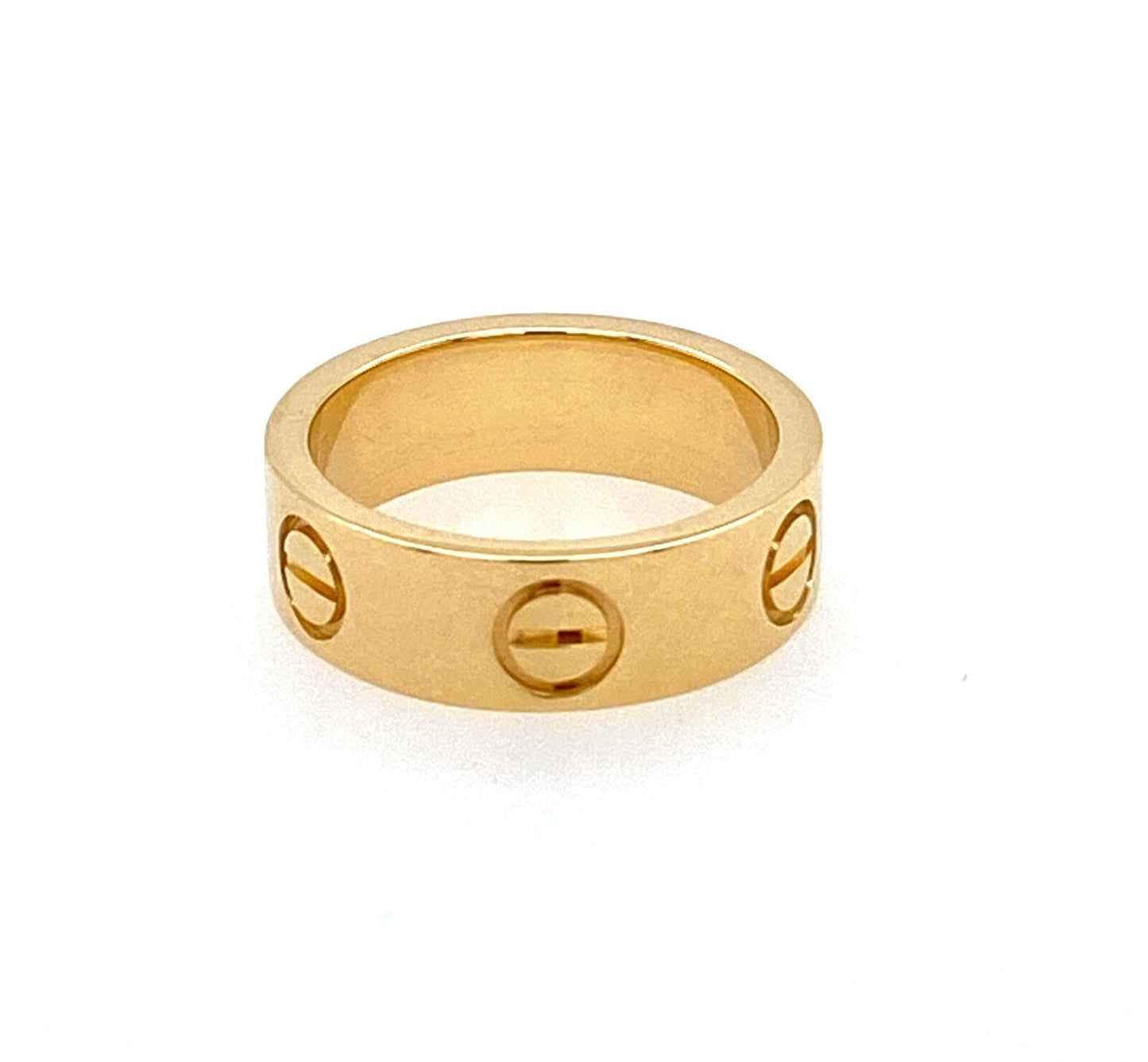 Cartier Love 18k Yellow Gold Band Ring w/Cert - Size 4