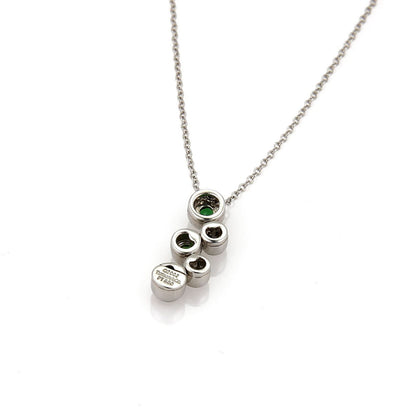 Tiffany & Co. Bubble Diamond Tsavorite Platinum Pendant Necklace