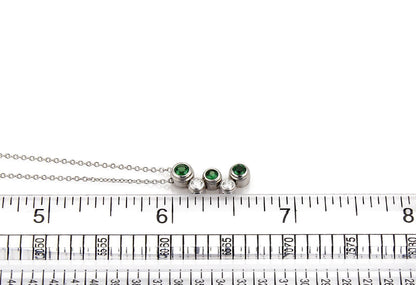 Tiffany & Co. Bubble Diamond Tsavorite Platinum Pendant Necklace