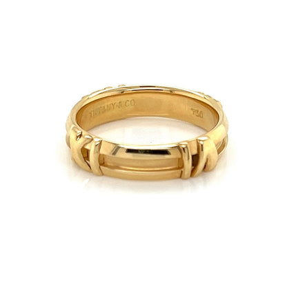 Tiffany & Co. Atlas 18k Yellow Gold Band Ring - Size 5.5