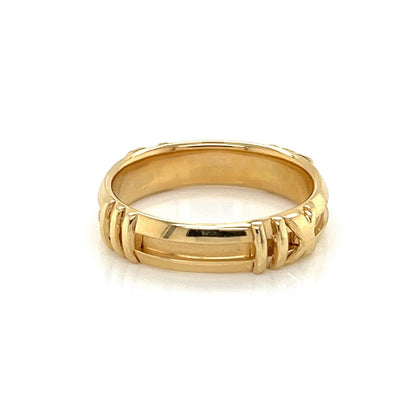 Tiffany & Co. Atlas 18k Yellow Gold Band Ring - Size 5.5