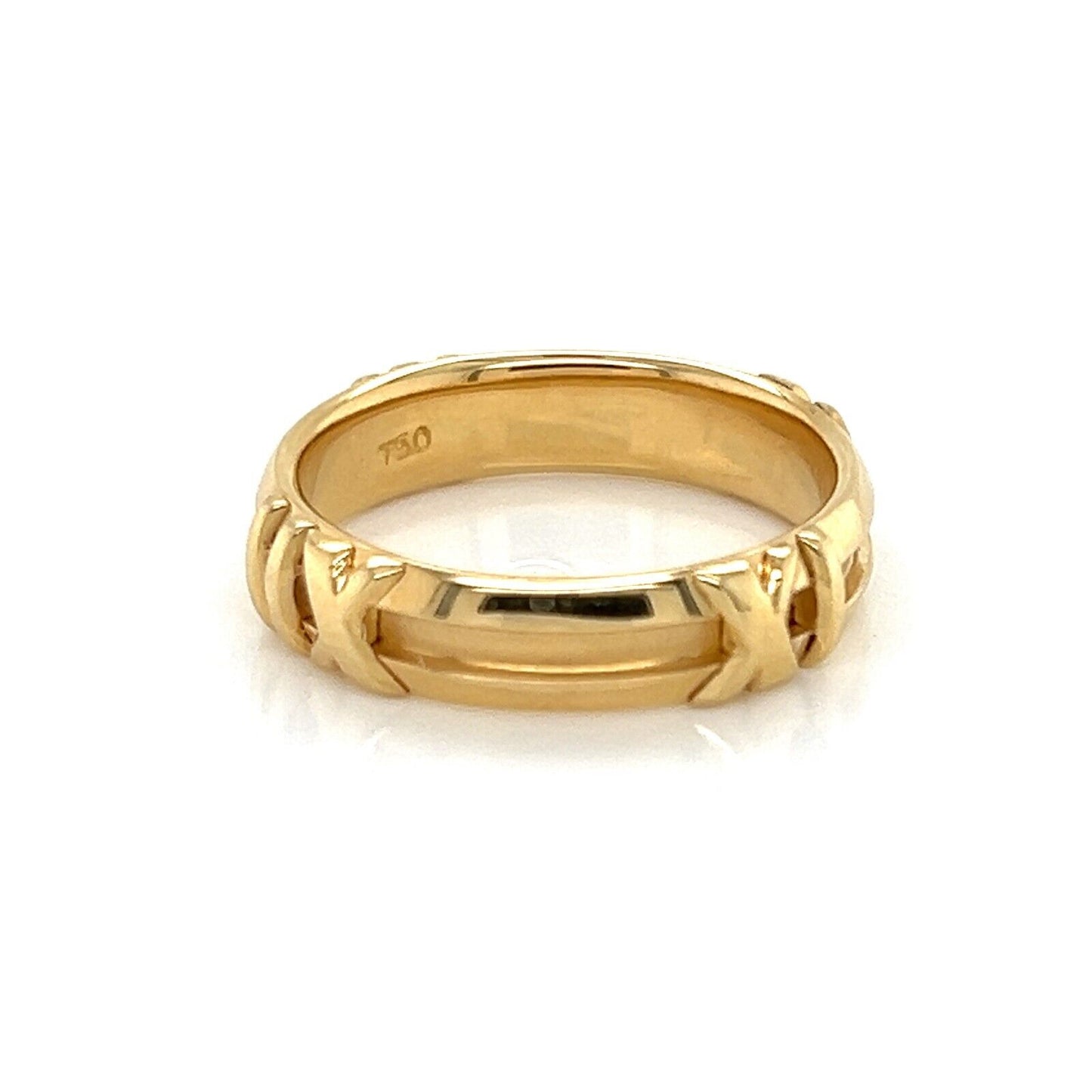 Tiffany & Co. Atlas 18k Yellow Gold Band Ring - Size 5.5