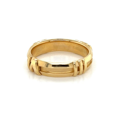 Tiffany & Co. Atlas 18k Yellow Gold Band Ring - Size 5.5