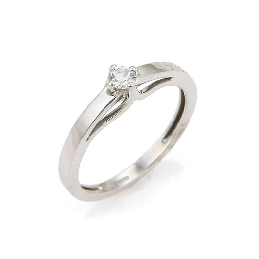 Bliss by Damiani KATE Solitaire Diamond 18k White Gold Ring - Size 7