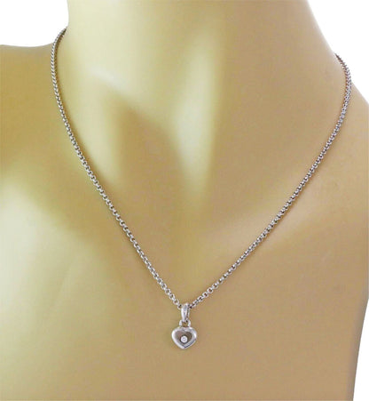 Chopard Happy Diamond Heart 18k White Gold Pendant Necklace