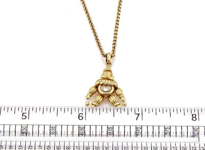 Chopard Happy Diamond 18k Yellow Gold Animated Clown Pendant Necklace