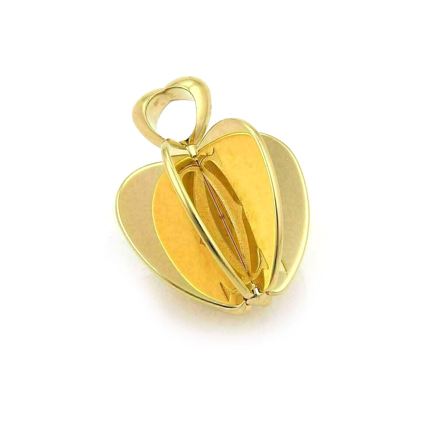 Cartier 6 Parts Double C Reflective 18k Yellow Gold Apple charm Pendant