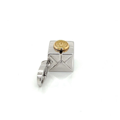 Cartier Gift Box Double C 18k Two Tone Gold Charm Pendant