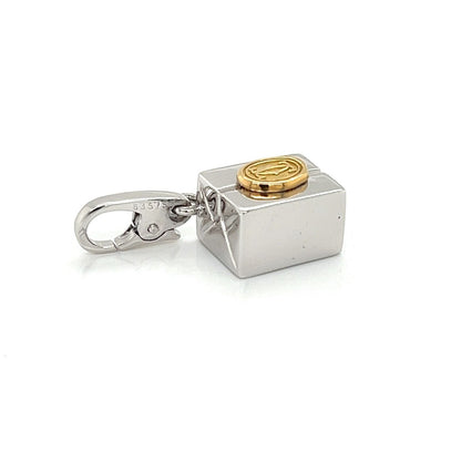 Cartier Gift Box Double C 18k Two Tone Gold Charm Pendant