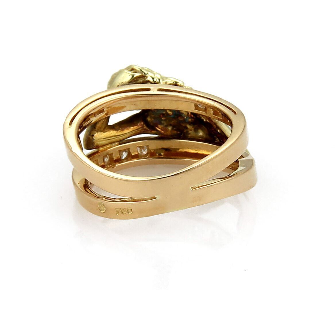 Carrera y Carrera Diamond 18k Multi Tone Gold Woman Ring - Size 5.5