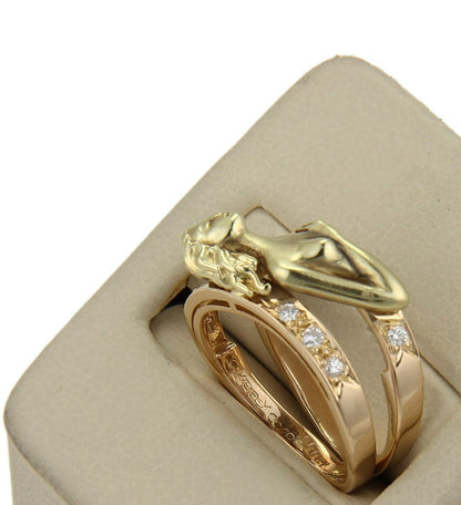 Carrera y Carrera Diamond 18k Multi Tone Gold Woman Ring - Size 5.5