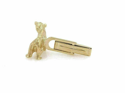 Bear & Bull Stock Market Symbol Stud 14k Yellow Gold Cufflinks