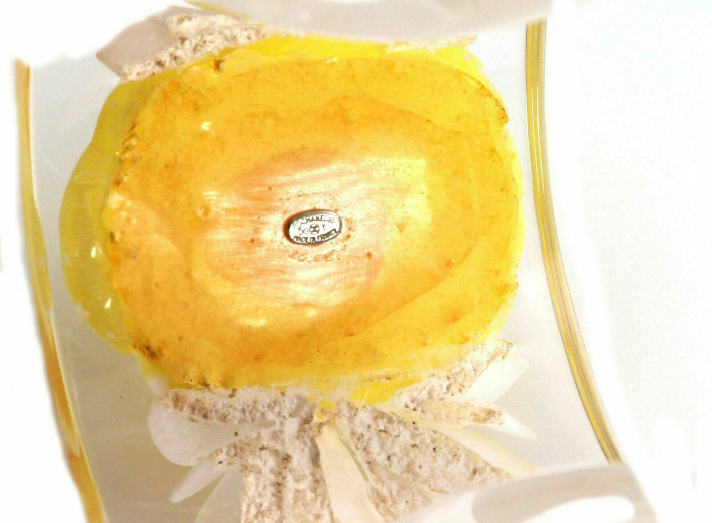 Chanel Flower Wide Clear Lucite Cuff Bracelet