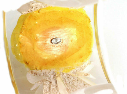 Chanel Flower Wide Clear Lucite Cuff Bracelet