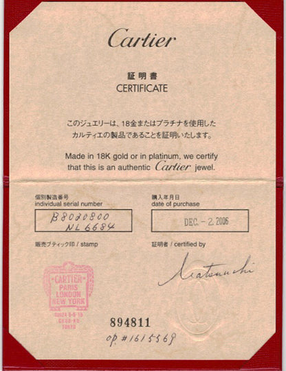 Cartier Diamond Tri-color 18k Gold Love Knot Drop Dangle Earrings w/Cert