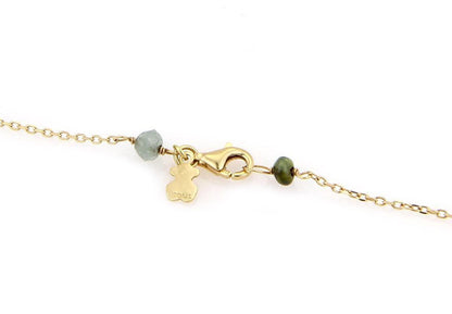 Tous Garaboto Multi Gemstone & Pearls 18k Yellow Gold Long 26" Necklace