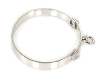 Hermes France Collier de Chien Diamond 18k White Gold Bangle Bracelet